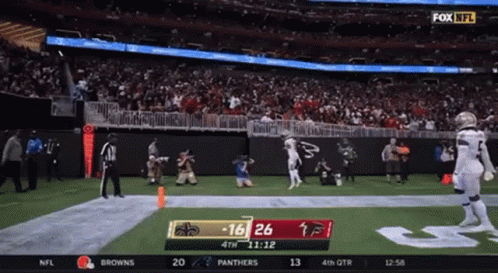 A Football Game Between The Browns And Panthers GIF