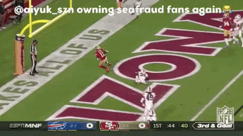A Football Game Between The San Francisco 49Ers And The Washington Redskins GIF