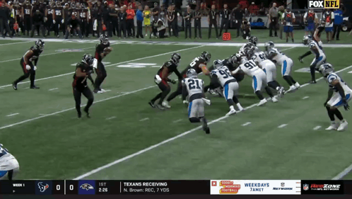 A Football Game Between The Texans And The Ravens On Fox Nfl GIF