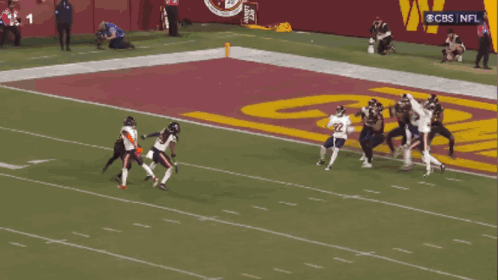 A Football Game Is Being Broadcast On Cbs And Nfl GIF