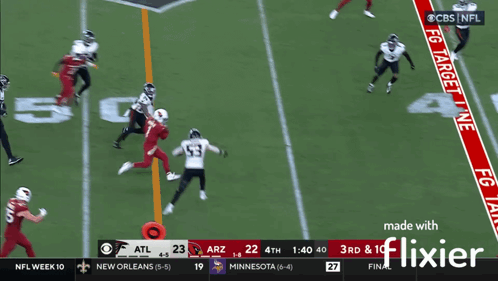 A Football Game Is Being Broadcast On Cbs GIF