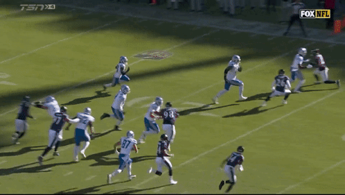 A Football Game Is Being Broadcast On Espn GIF