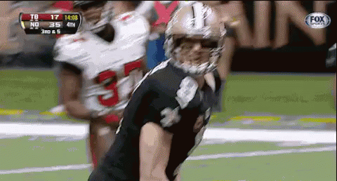 A Football Game Is Being Broadcast On Fox GIF
