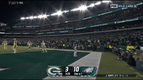 a football game is being broadcasted on fox wild card