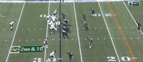 A Football Game Is Being Played And The Number 50 Is On The Back Of A Jersey GIF
