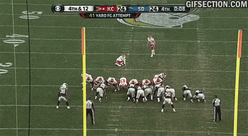 a football game is being played between 4th and 12 kc and 5d