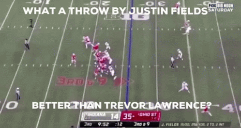 a football game is being played between indiana and ohio st.