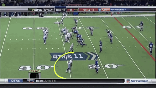 A Football Game Is Being Played Between The Bears And The Dallas Cowboys GIF