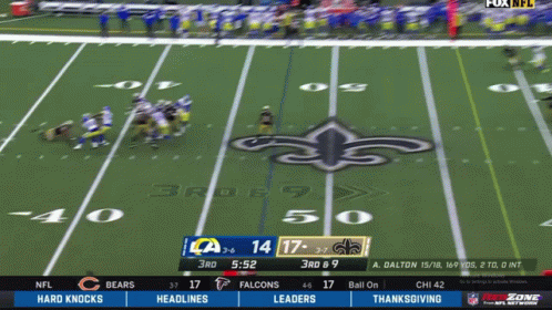 A Football Game Is Being Played Between The Rams And The Falcons GIF