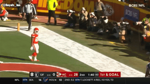A Football Game Is Being Played On Cbs GIF