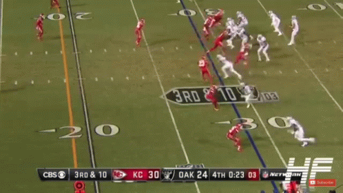 a football game is being played on cbs