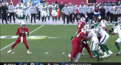 A Football Game Is Being Played On Cbs GIF