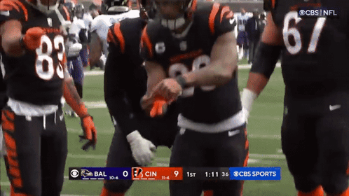 A Football Game Is Being Played On Cbs Sports GIF