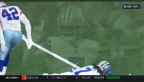A Football Game Is Being Played On Cbs GIF