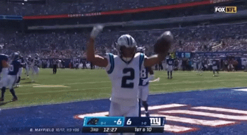 A Football Game Is Being Played On Fox Nfl GIF