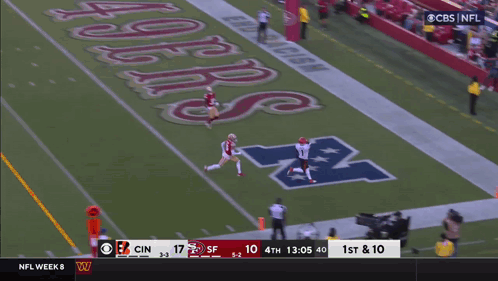 a football game is being shown on cbs nfl
