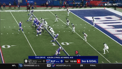 A Football Game Is Being Shown On Cbs GIF