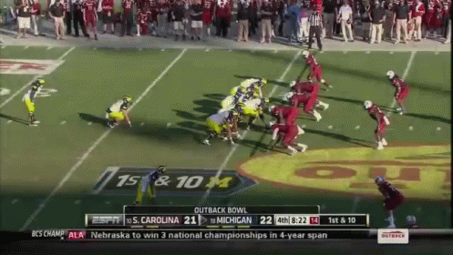 A Football Game Is Being Shown On Espn GIF
