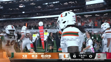 a football game is being shown on espn and the score is 6 to 2