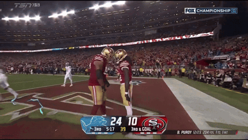 A Football Game Is Being Shown On Fox Championship X GIF