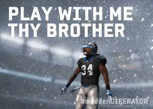 A Football Player In A Black Jersey With The Number 34 On It GIF