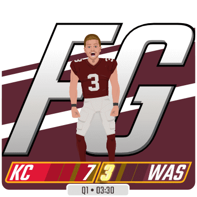 A Football Player In A Maroon Jersey With The Number 3 GIF