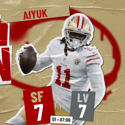 A Football Player Named Aiyuk Is Holding A Ball GIF