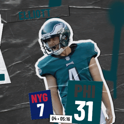 A Football Player Named Elliott Is Wearing A Nyg Jersey GIF