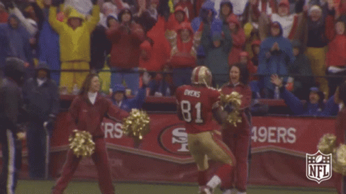 A Football Player Named Owens Wears Number 81 On His Jersey GIF