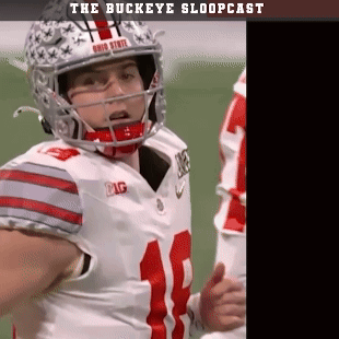 A Football Player Wearing A Helmet With Ohio State On The Front GIF