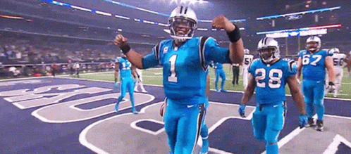 A Football Player Wearing Number 1 Stands On The Field GIF