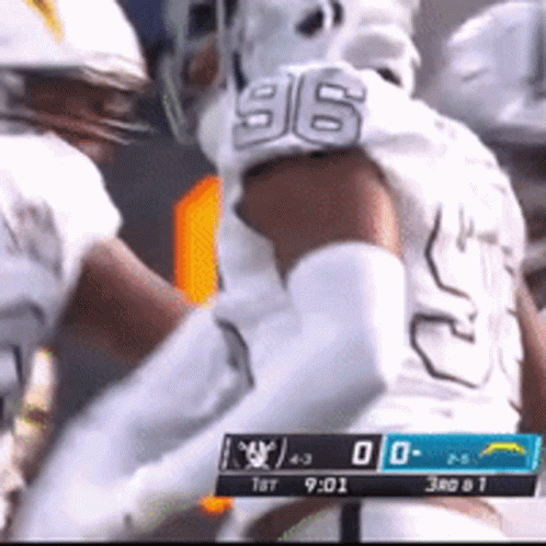 A Football Player Wearing The Number 96 Jersey GIF