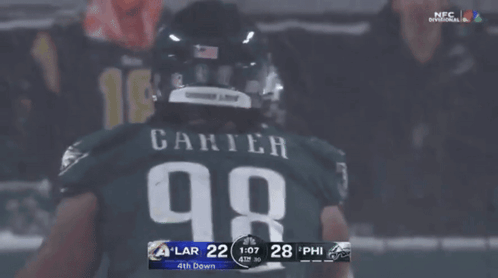 A Football Player With Carter On His Jersey GIF