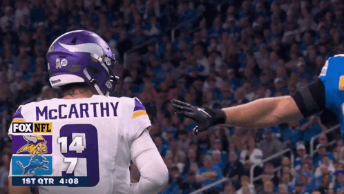 A Football Player With The Name Mccarthy On The Back GIF
