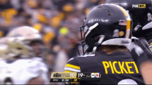 A Football Player With The Name Pickett On The Back Of Their Jersey GIF
