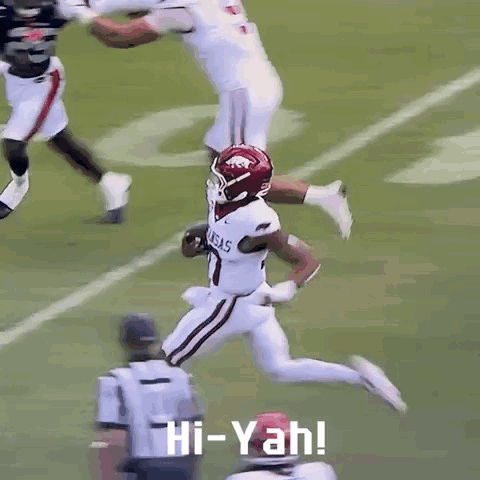 A Football Player With The Number 1 On His Jersey Is Running On The Field GIF