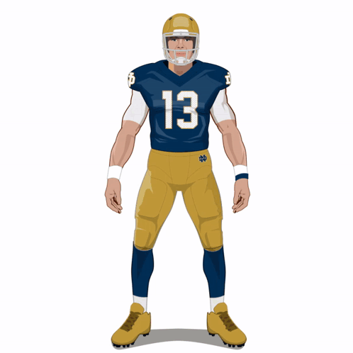 a football player with the number 13 on his shirt