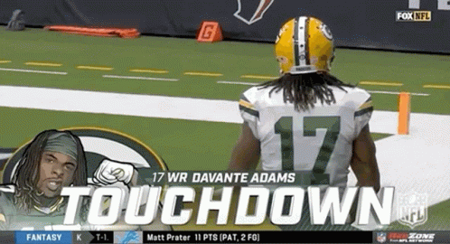 A Football Player With The Number 17 On His Jersey Stands On The Field GIF