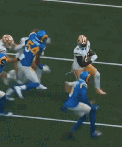 A Football Player With The Number 19 On The Back Of His Jersey GIF