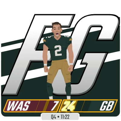 A Football Player With The Number 2 On His Jersey Stands In Front Of A Large Fg Logo GIF