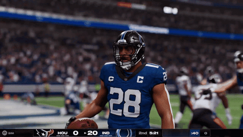 A Football Player With The Number 28 On His Shirt GIF