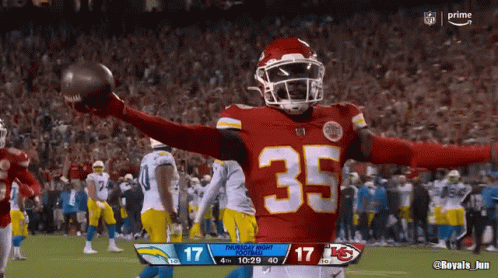 A Football Player With The Number 35 On Their Jersey GIF