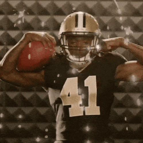 A Football Player With The Number 41 On His Shirt GIF
