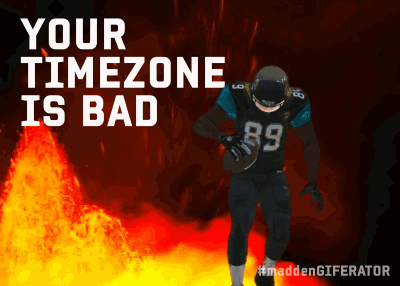 A Football Player With The Number 89 On His Jersey Is Running With A Football GIF