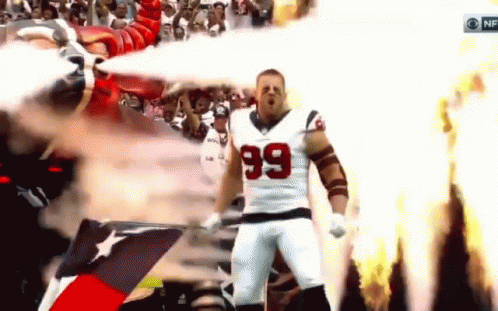 A Football Player With The Number 99 On His Shirt GIF