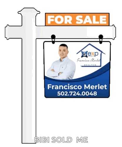A For Sale Sign With A Man On It GIF