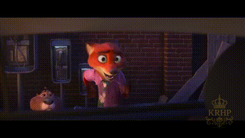 A Fox And A Sloth Are Sitting In A Car Looking Out The Window . GIF