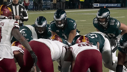 A Fox Championship Football Game Is Being Played Between The Redskins And The Eagles GIF