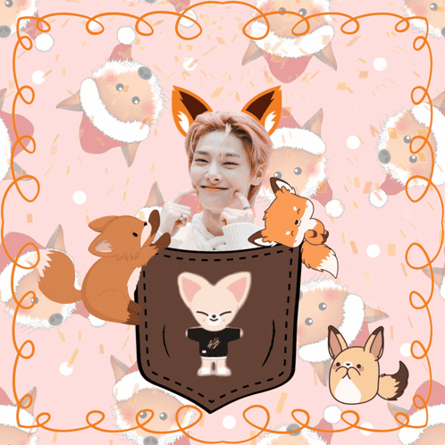 A Fox In A Pocket With The Words Get In My Pocket GIF