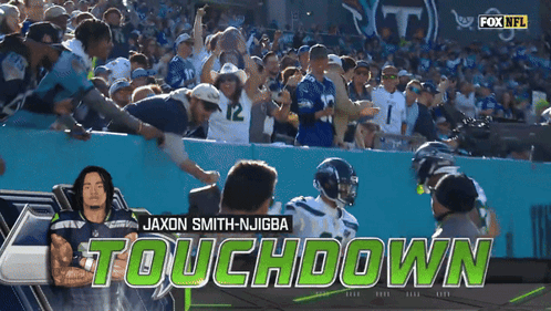 a fox nfl advertisement for jaxon smith-njigba touchdown